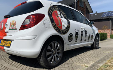 Streets go red, white and black with this Opel Corsa